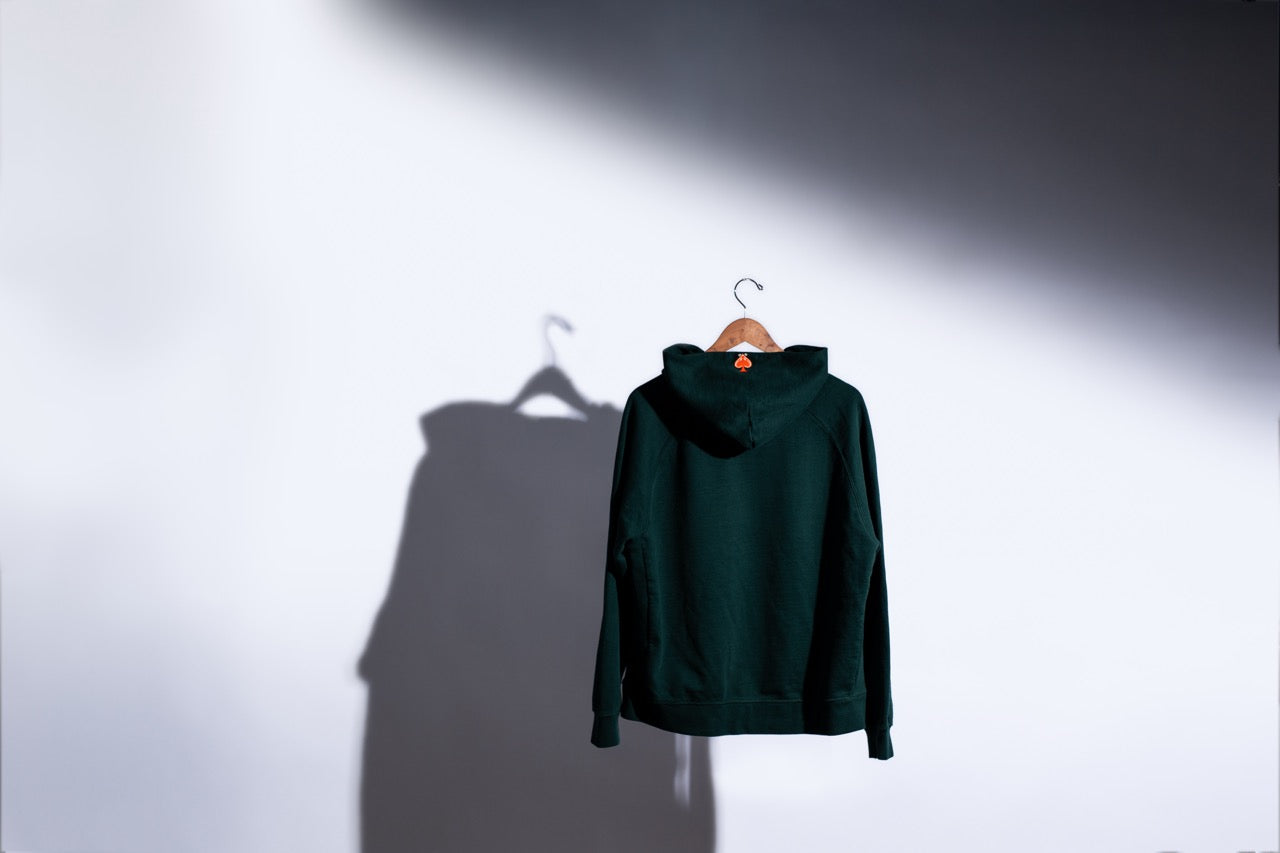 French Terry Hoodie Hood Logo Design