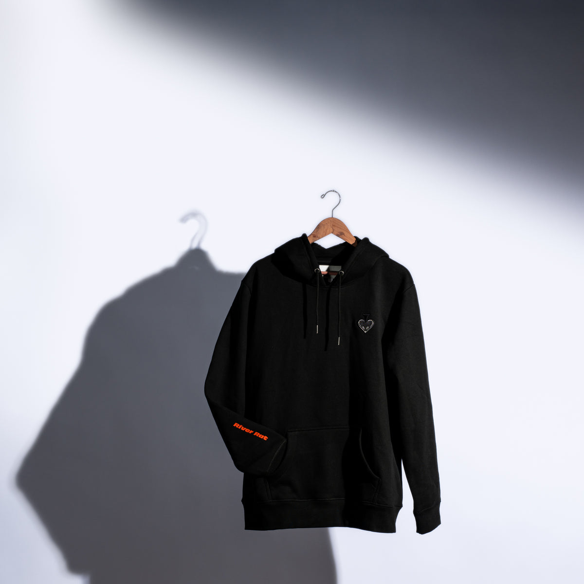 Black Brushed Fleece Hoodie