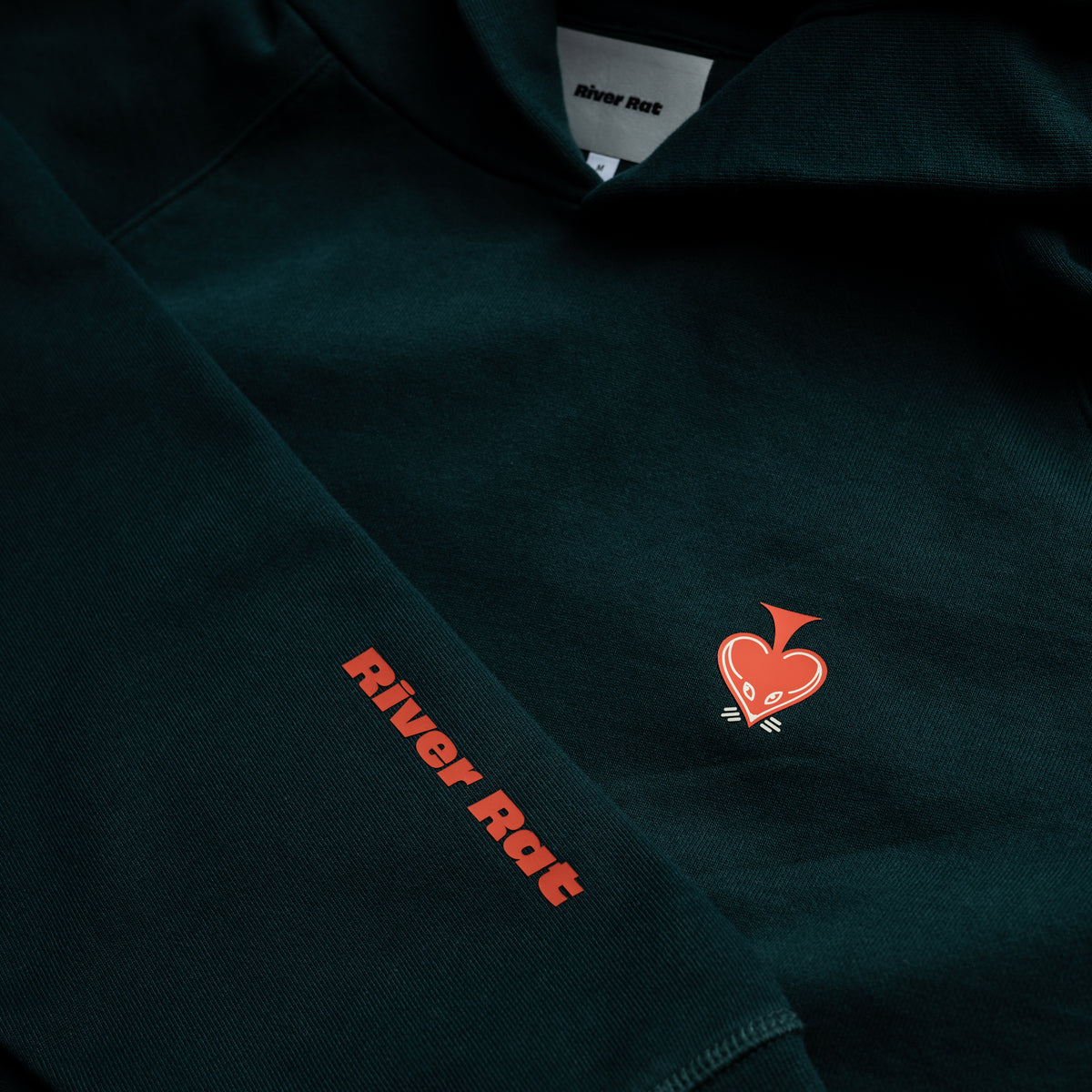 French Terry Hoodie w/ Sleeve Logo Design