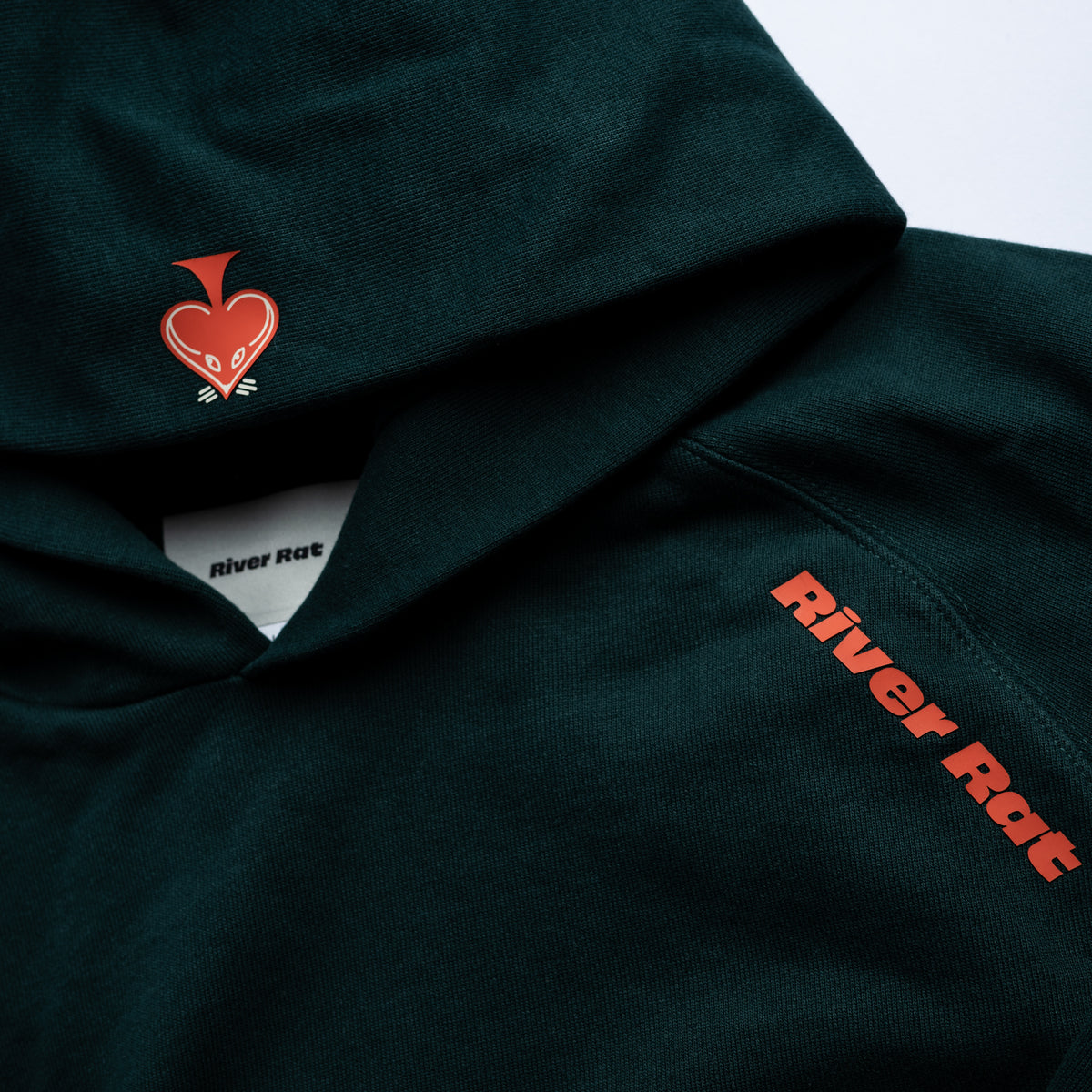 French Terry Hoodie w/ Hood Logo Design