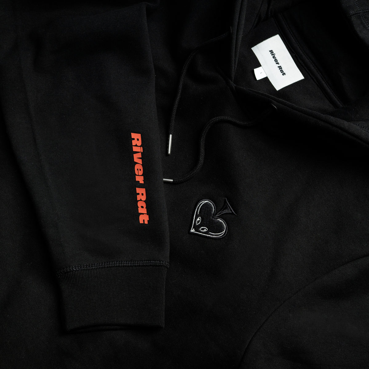 Black Brushed Fleece Hoodie