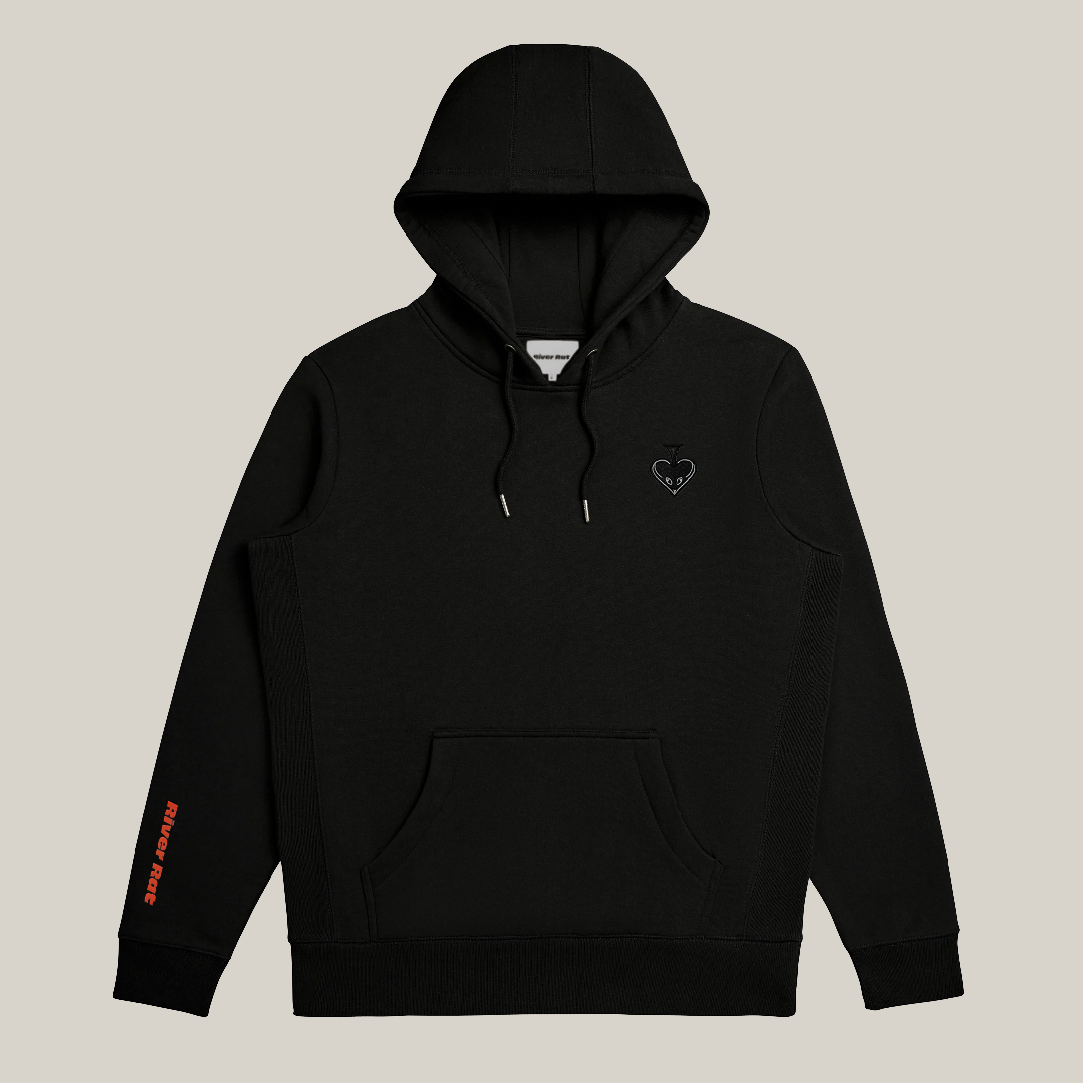 Black Brushed Fleece Hoodie